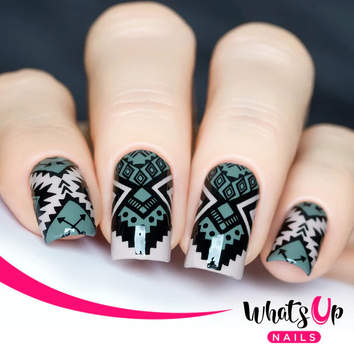 Whats Up Nails - Stamping Plate - Lost in Aztec