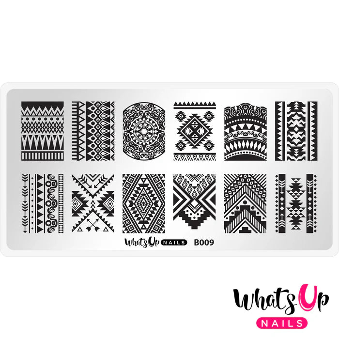 Whats Up Nails - Stamping Plate - Lost in Aztec