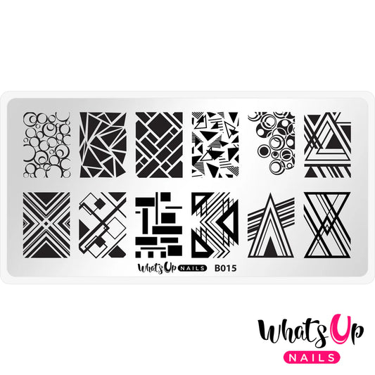 Whats Up Nails - Stamping Plate - Geo-Radical