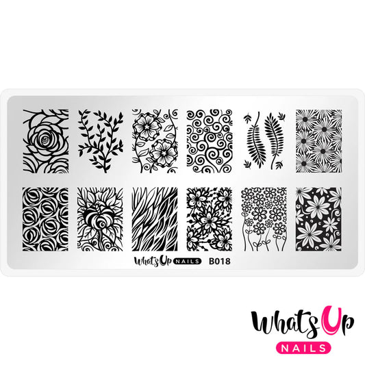 Whats Up Nails - Stamping Plate - Fields of Flowers