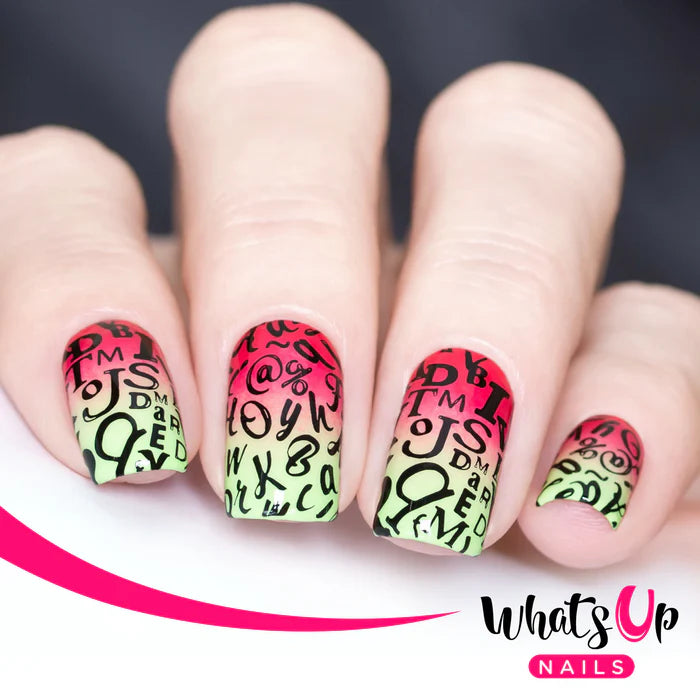 Whats Up Nails - Stamping Plate - Words of Emotions