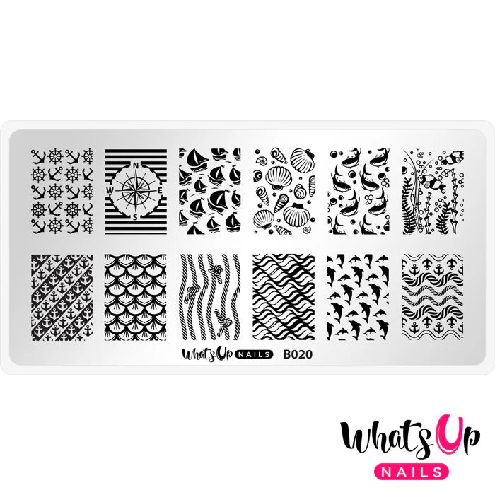 Whats Up Nails - Stamping Plate - Take Me to the Sea