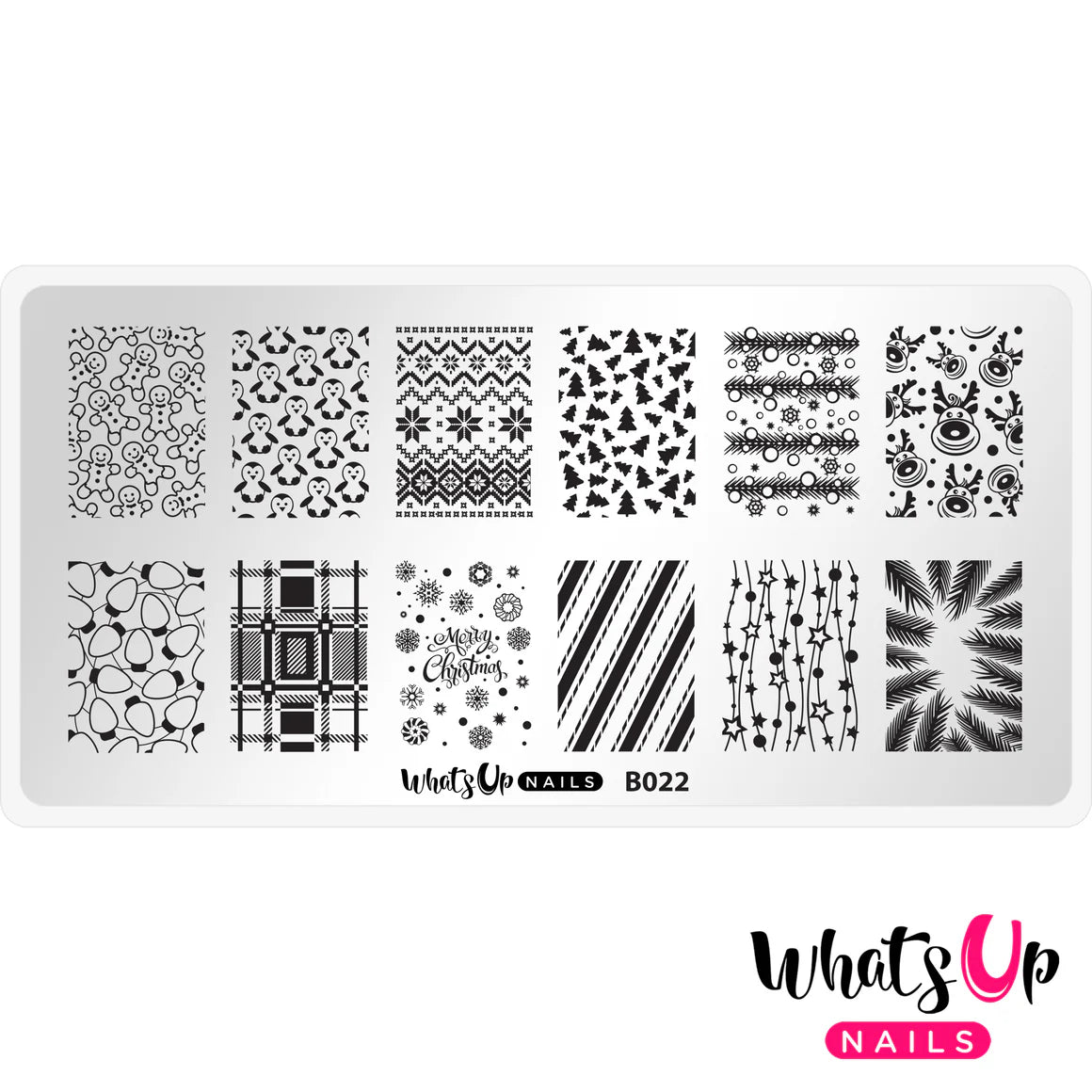 Whats Up Nails - Stamping Plate - Winter Time