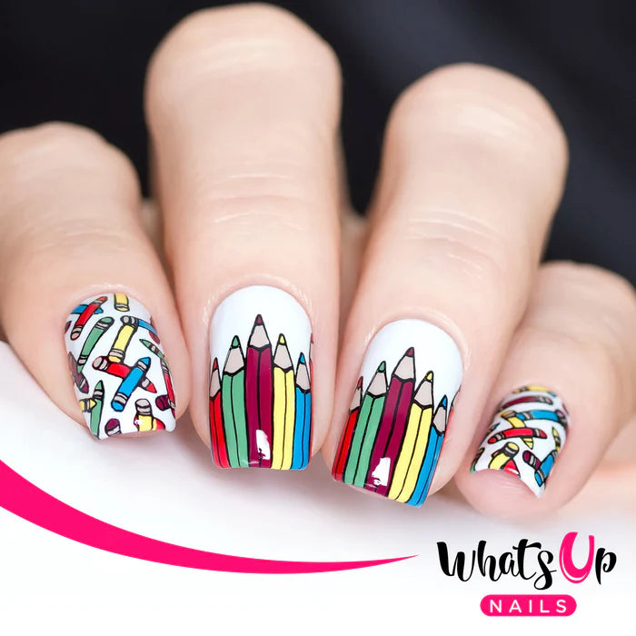 Whats Up Nails - Stamping Plate - School's in Session