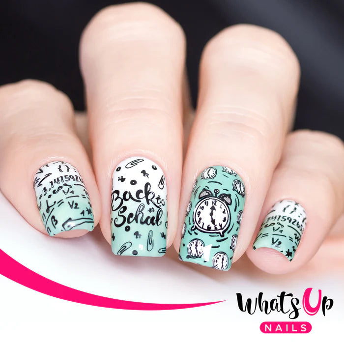 Whats Up Nails - Stamping Plate - School's in Session
