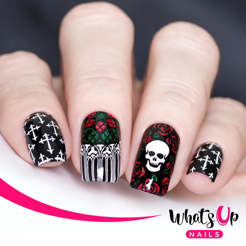 Whats Up Nails - Stamping Plate - Gothic Affection