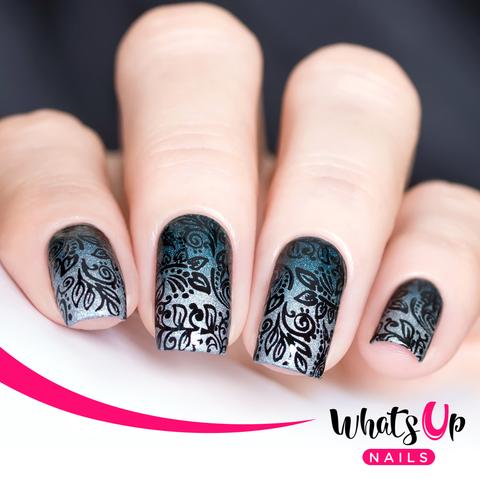 Whats Up Nails - Stamping Plate - Floral Swirls