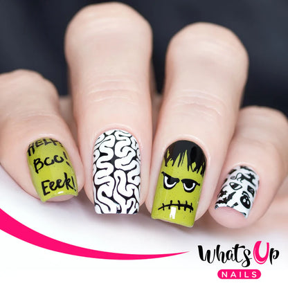 Whats Up Nails - Stamping Plate - Eeks and Screams