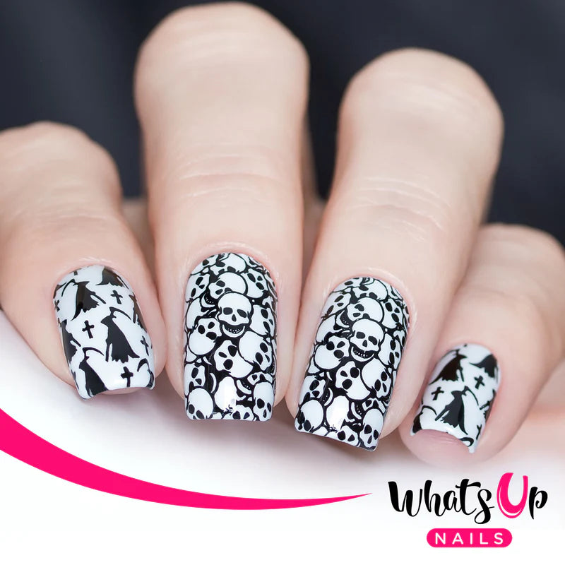 Whats Up Nails - Stamping Plate - Eeks and Screams