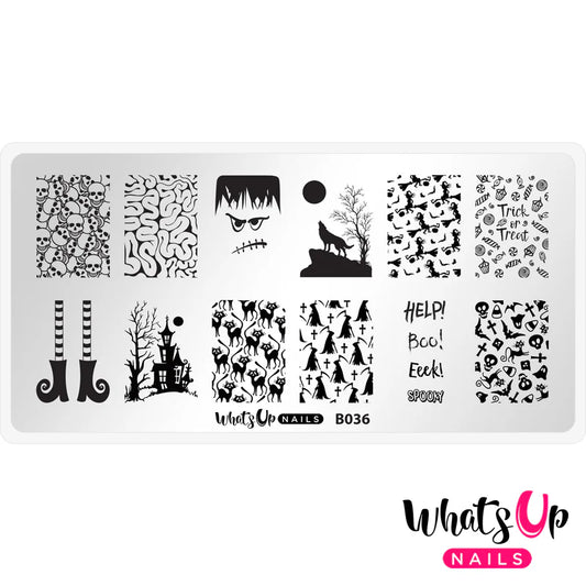 Whats Up Nails - Stamping Plate - Eeks and Screams