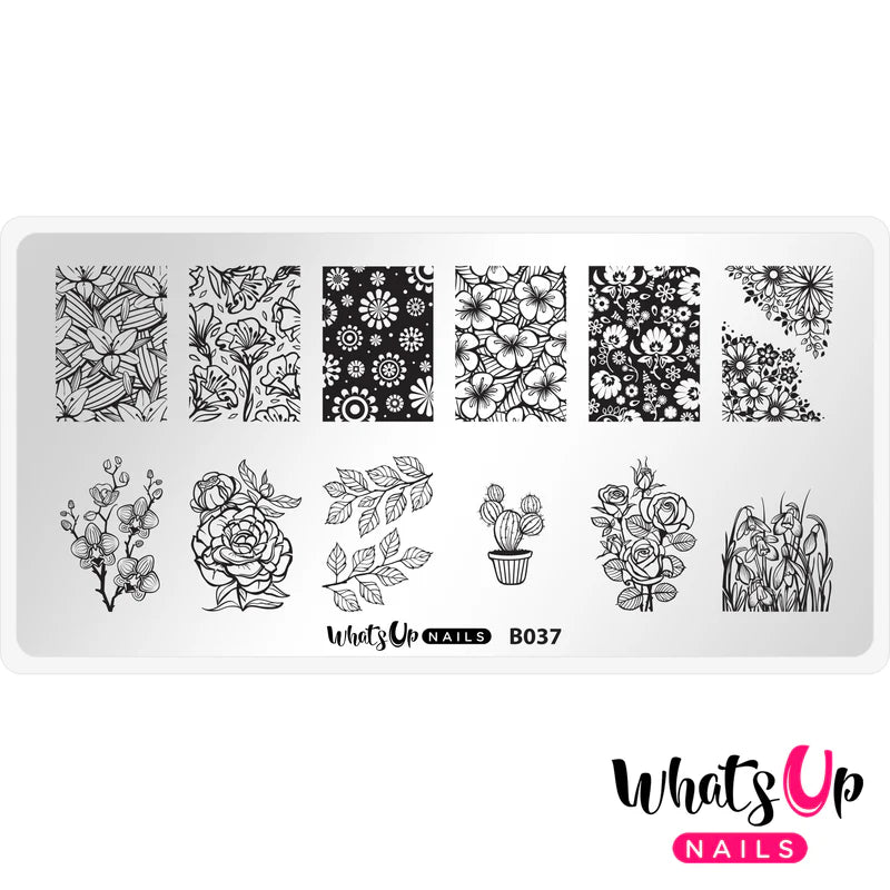 Whats Up Nails - Stamping Plate - Growing Beauty