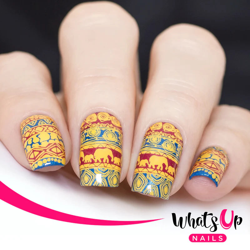 Whats Up Nails - Stamping Plate - Safari Ride