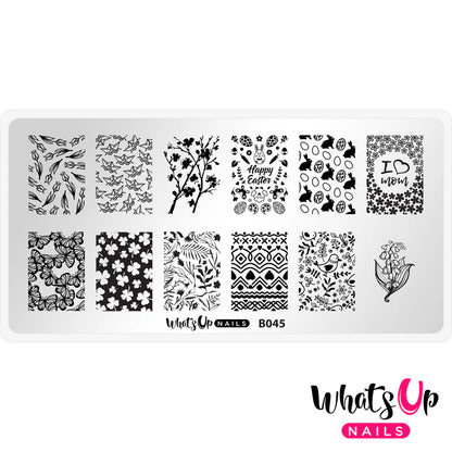 Whats Up Nails - Stamping Plate - Sprung on Spring