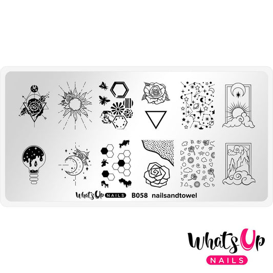 Whats Up Nails - Stamping Plate - Nails and towel