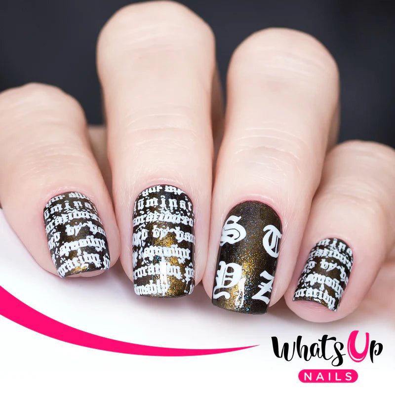 Whats Up Nails - Stamping Plate - Goth is the New Black