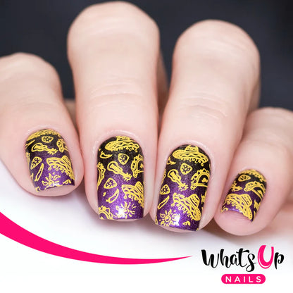 Whats Up Nails - Stamping Plate - Wake Wakey Eggs and Bakey