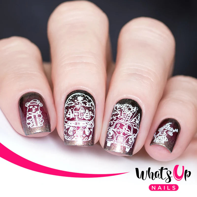 Whats Up Nails - Stamping Plate - Winter Flurry Land