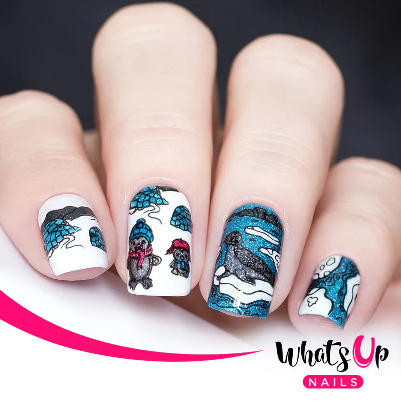 Whats Up Nails - Stamping Plate - Winter Flurry Land