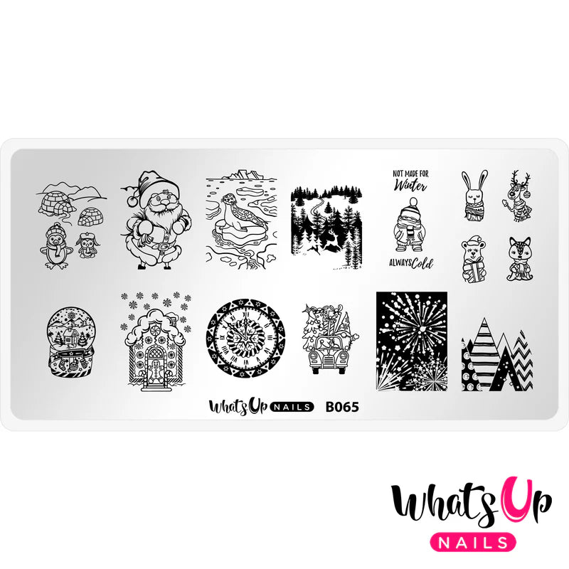 Whats Up Nails - Stamping Plate - Winter Flurry Land