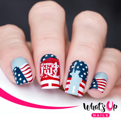 Whats Up Nails - Stamping Plate - Slice of Americana