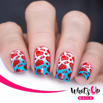 Whats Up Nails - Stamping Plate - Slice of Americana