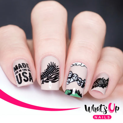 Whats Up Nails - Stamping Plate - Slice of Americana