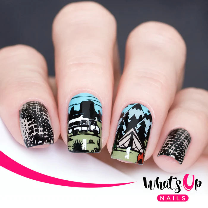 Whats Up Nails - Stamping Plate - Campfire Stories