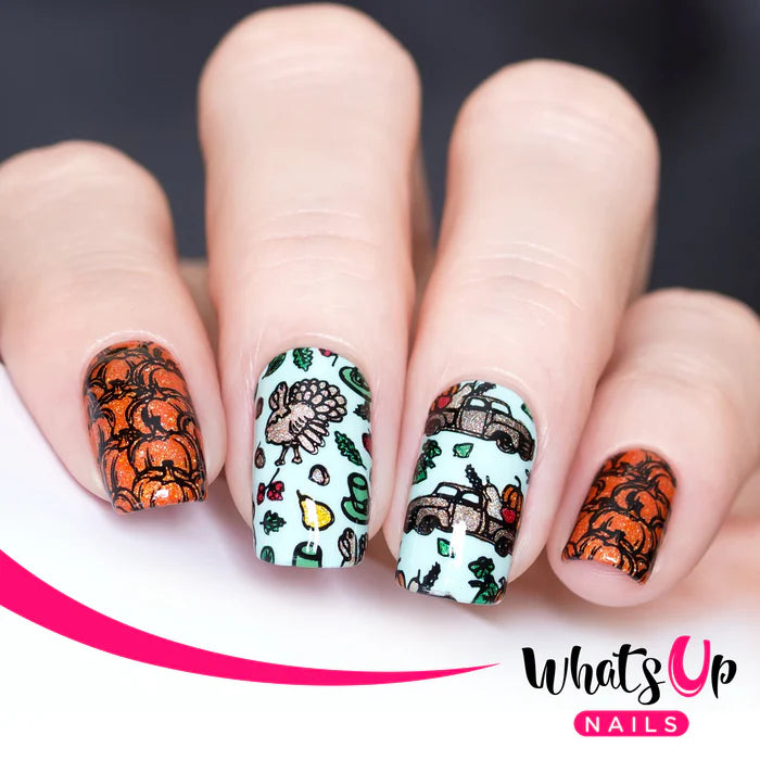 Whats Up Nails - Stamping Plate - The Whole Nine Gourds