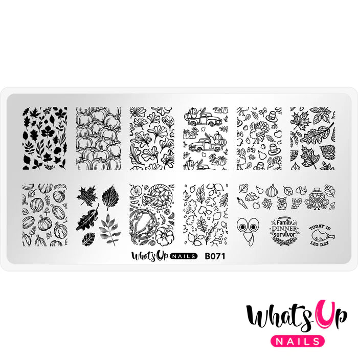 Whats Up Nails - Stamping Plate - The Whole Nine Gourds