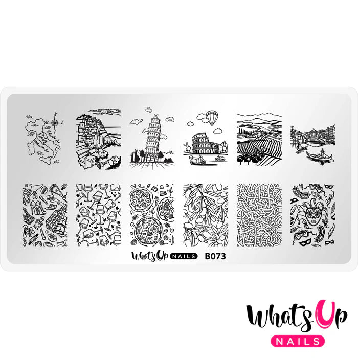 Whats Up Nails - Stamping Plate - Ciao Italia