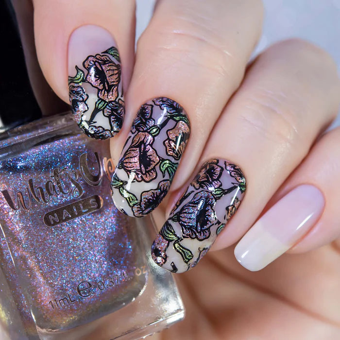 Whats Up Nails - Stamping Plate - A Flower a Day