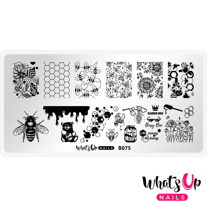 Whats Up Nails - Stamping Plate - Somewhere in Bee-tween