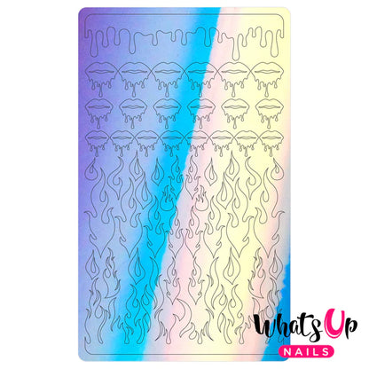 Whats Up Nails - Dripping Flames Stickers