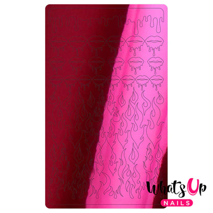Whats Up Nails - Dripping Flames Stickers