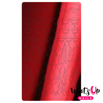 Whats Up Nails - Dripping Flames Stickers