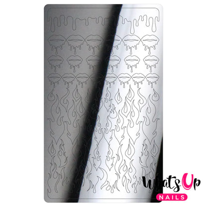 Whats Up Nails - Dripping Flames Stickers