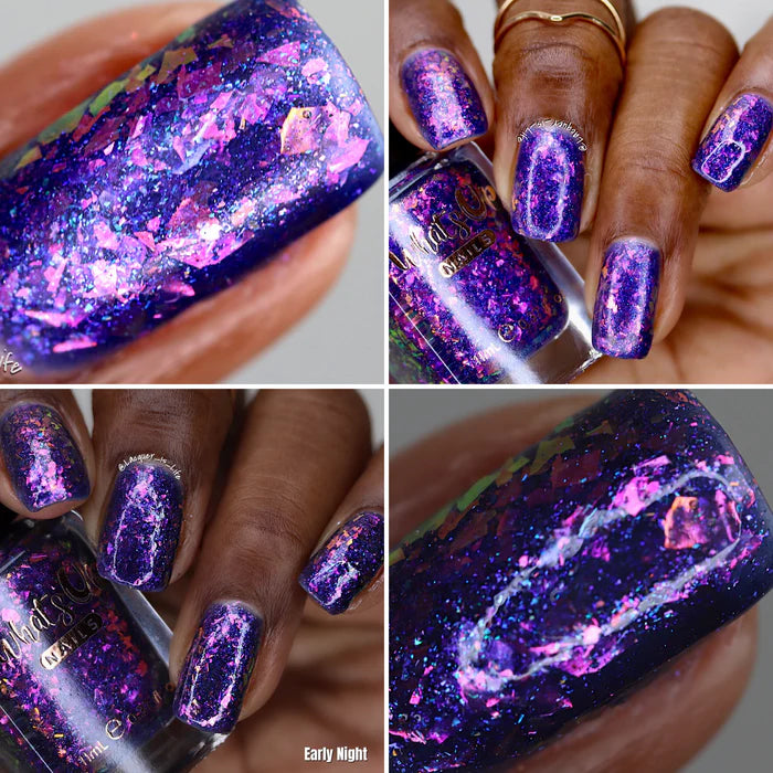 Whats Up Nails - Nail Polish - Early Night (Flash Reflective)