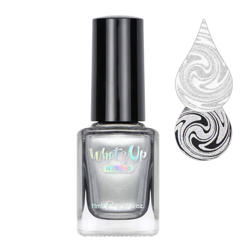 Whats Up Nails - Stamping Polish - Silver Ag-ent